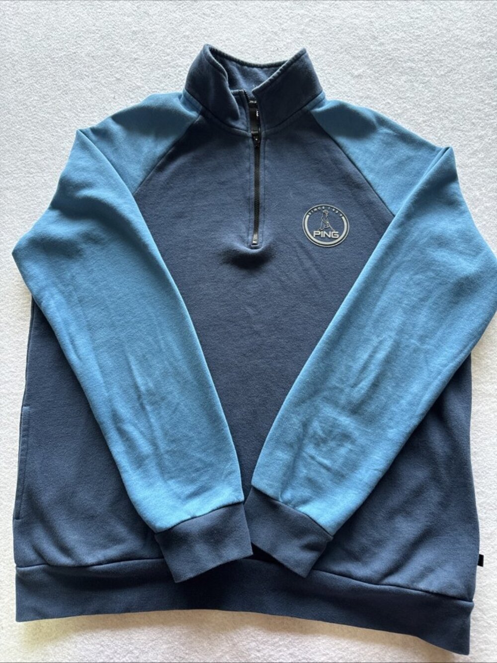 Ping Orson Blue 1/4 Zip Golf Pullover Jacket XL